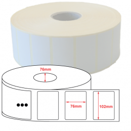 Etiquette ZEBRA adhésive papier thermique eco format 100x150m