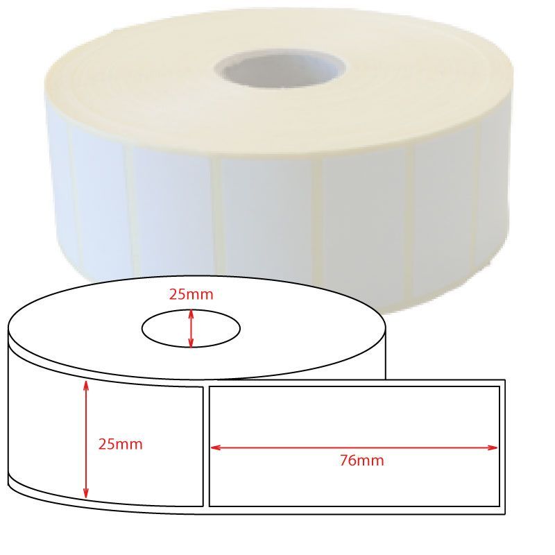 Etiquette ZEBRA adhésive papier thermique top format 100x50mm