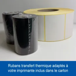 Contre étiquettes de vin 80x60mm avec rubans transfert thermique