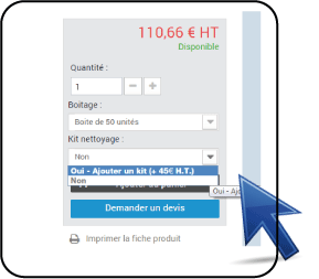 Ajouter votre kit de nettoyage à votre commande