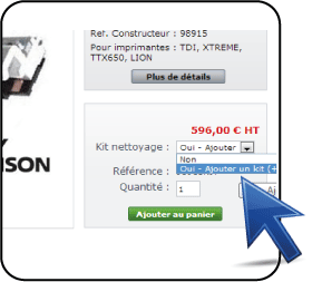 Ajouter votre kit de nettoyage à votre commande